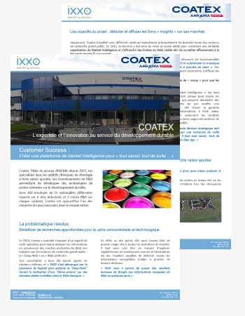 Exemple de veille stratégique chez Coatex