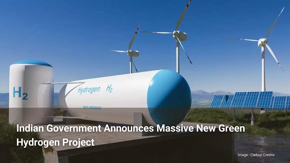 "Le gouvernement indien annonce un nouveau projet de grande envergure dans le domaine de l'hydrogène vert"